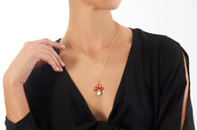 Load image into Gallery viewer, 14k Yellow Gold Mushroom Pendant with 14k Gold Chain