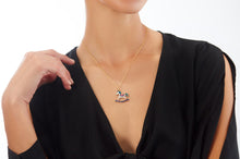 Load image into Gallery viewer, 14k Yellow Gold Rocking Horse Pendant with 14k Gold Chain