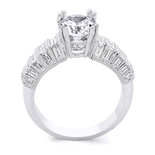 Load image into Gallery viewer, 18k White Gold Baguette Cut Diamond Engagement ring