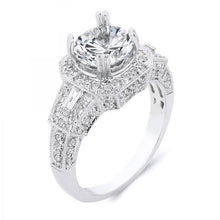 Load image into Gallery viewer, 18k White Gold Round Cut Diamond Engagement ring