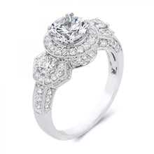 Load image into Gallery viewer, 18k White Gold 1.32 Carat Diamond Engagement ring (Center stone is not included)