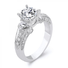 Load image into Gallery viewer, Platinum Brilliant Round Cut Diamond Engagement ring