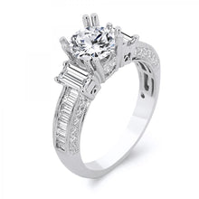 Load image into Gallery viewer, 18k White Gold Round Cut .22 Carat Diamond Engagement ring
