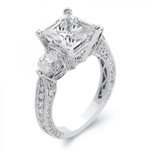 Load image into Gallery viewer, 18k White Gold Diamond Engagement Ring