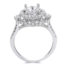 Load image into Gallery viewer, 18k White Gold Round Brilliant Cut Diamond Engagement Ring