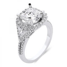 Load image into Gallery viewer, 18k White Gold Princess Cut Diamond Engagement Ring