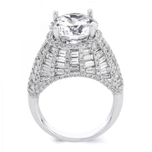 Load image into Gallery viewer, 18k White Gold 4.01 Carat Baguette Cut Diamond Engagement Ring