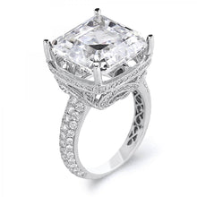 Load image into Gallery viewer, 18k White Gold Cushion Cut Diamond Engagement Ring