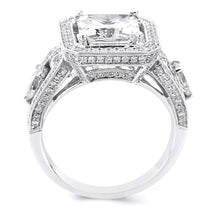Load image into Gallery viewer, 18k White Gold Princess-Shaped Diamond Engagement Ring