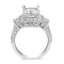 Load image into Gallery viewer, 18k White Gold Radiant Cut Diamond Engagement Ring