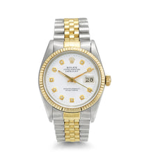Load image into Gallery viewer, Rolex DateJust 16013 Two-Tone White Diamond Dial Steel Watch