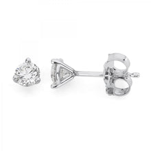 Load image into Gallery viewer, 14K White Gold Round Cut 0.39 Carat Diamond Earrings

