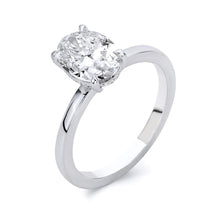 Load image into Gallery viewer, Platinum 1.70 CT Oval Diamond Solitaire Engagement Ring
