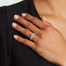 Load image into Gallery viewer, 18K White Gold Round Diamond Small Wire Micro Pave 2-Piece Set