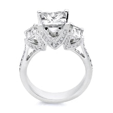 Load image into Gallery viewer, 18k White Gold Princess Cut Diamond Engagement Ring