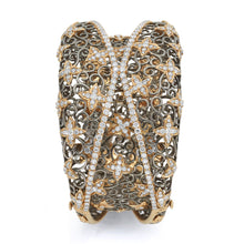 Load image into Gallery viewer, 18K Yellow & Black Gold Diamond Bangle