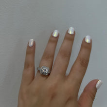 Load image into Gallery viewer, 18k White Gold Baguette Diamond Engagement ring