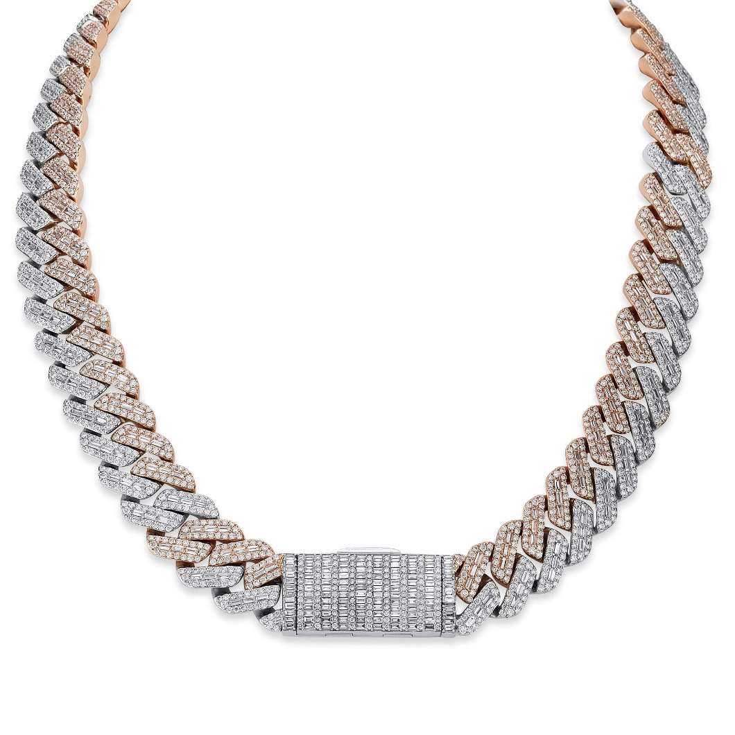 14K 2-Tone White and Rose Gold Men's 22