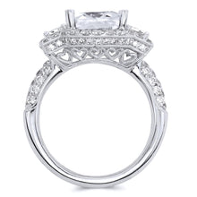 Load image into Gallery viewer, 18k White Gold Cushion Cut Diamond Engagement Ring
