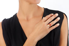 Load image into Gallery viewer, 14k Yellow Gold Diamond Mushroom Ring