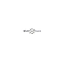 Load image into Gallery viewer, 14K White Gold Diamond Cathedral Style Engagement Ring