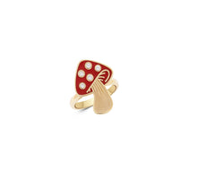Load image into Gallery viewer, 14k Yellow Gold Diamond Mushroom Ring