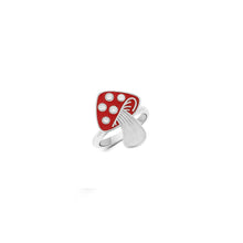 Load image into Gallery viewer, 14k White Gold Diamond Mushroom Ring