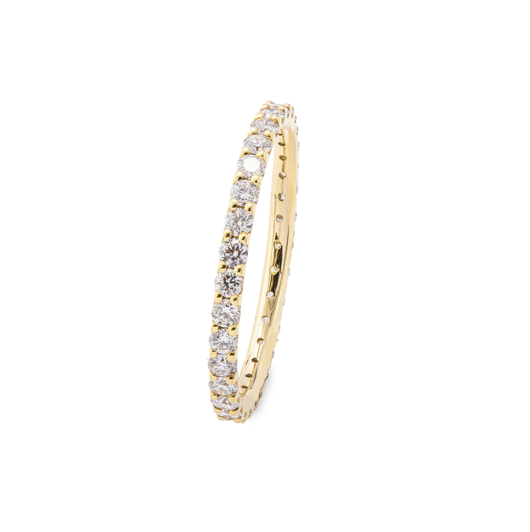 18K Yellow Gold Diamond Eternity Band