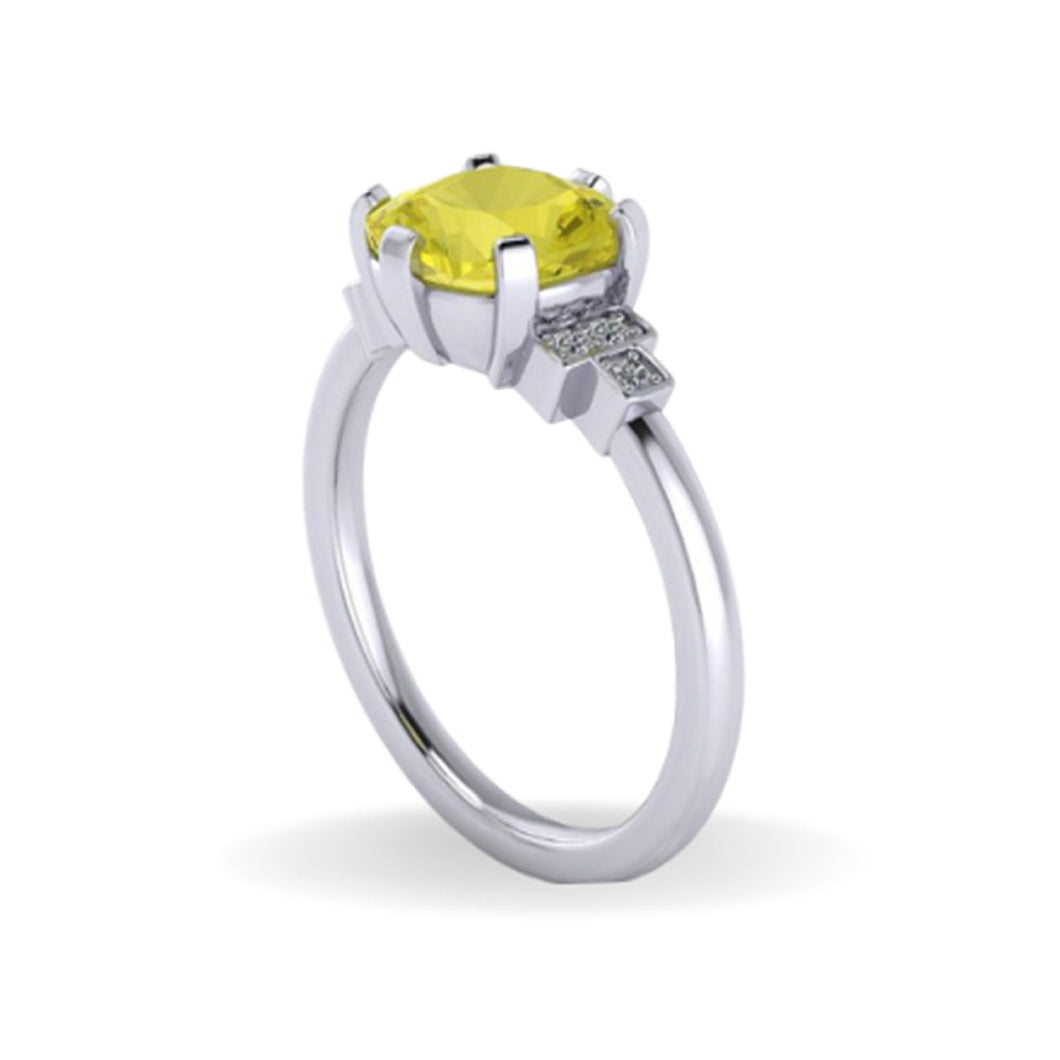 Dazzling Yellow Gemstone Ring