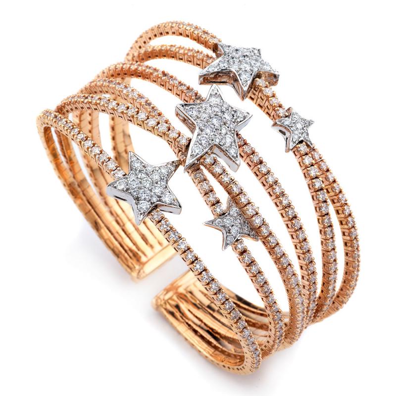 18k White/Rose Gold Diamond Bracelet
