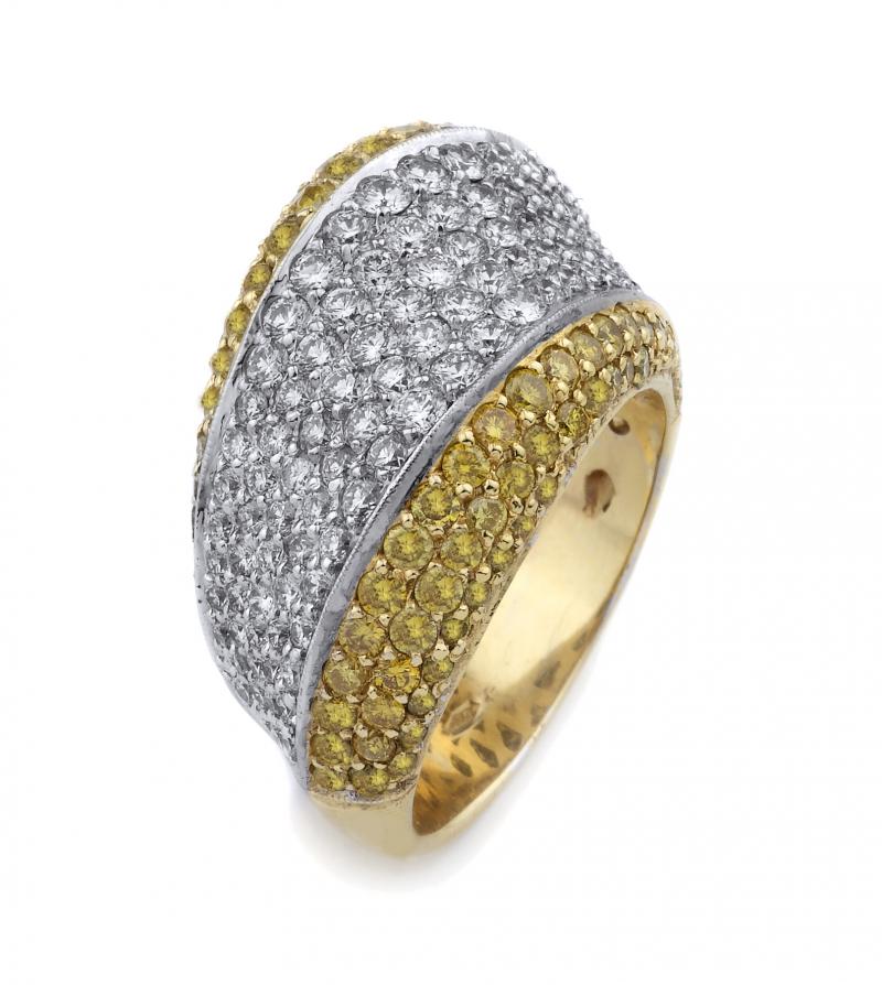18k Yellow Gold Yellow Diamond Ring