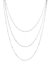 Load image into Gallery viewer, 18k White Gold Diamond Triple String Necklace
