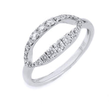Load image into Gallery viewer, 14k White Gold Diamond Open Oval Ring
