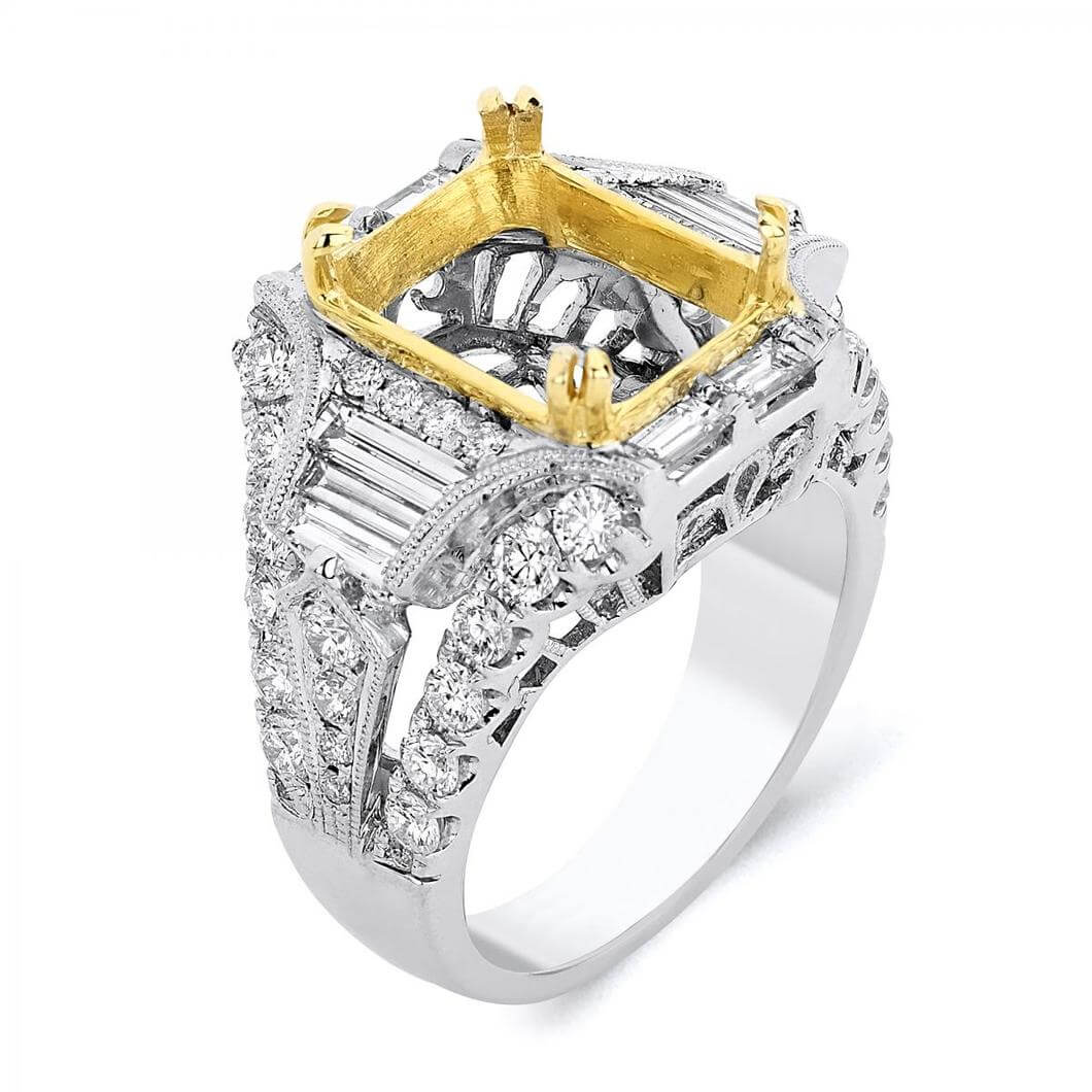 18k White Gold Diamond Ring Setting