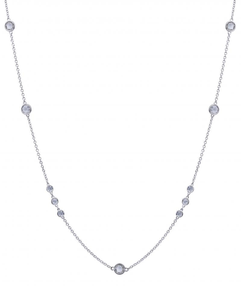 18k White Gold 6.90 Carat Diamond Necklace