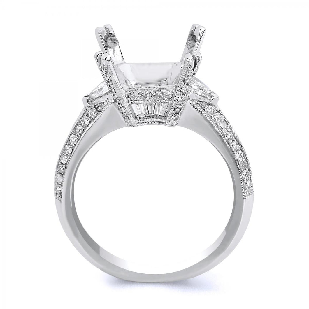 18k White Gold White Brilliant Cut Diamond Engagement ring