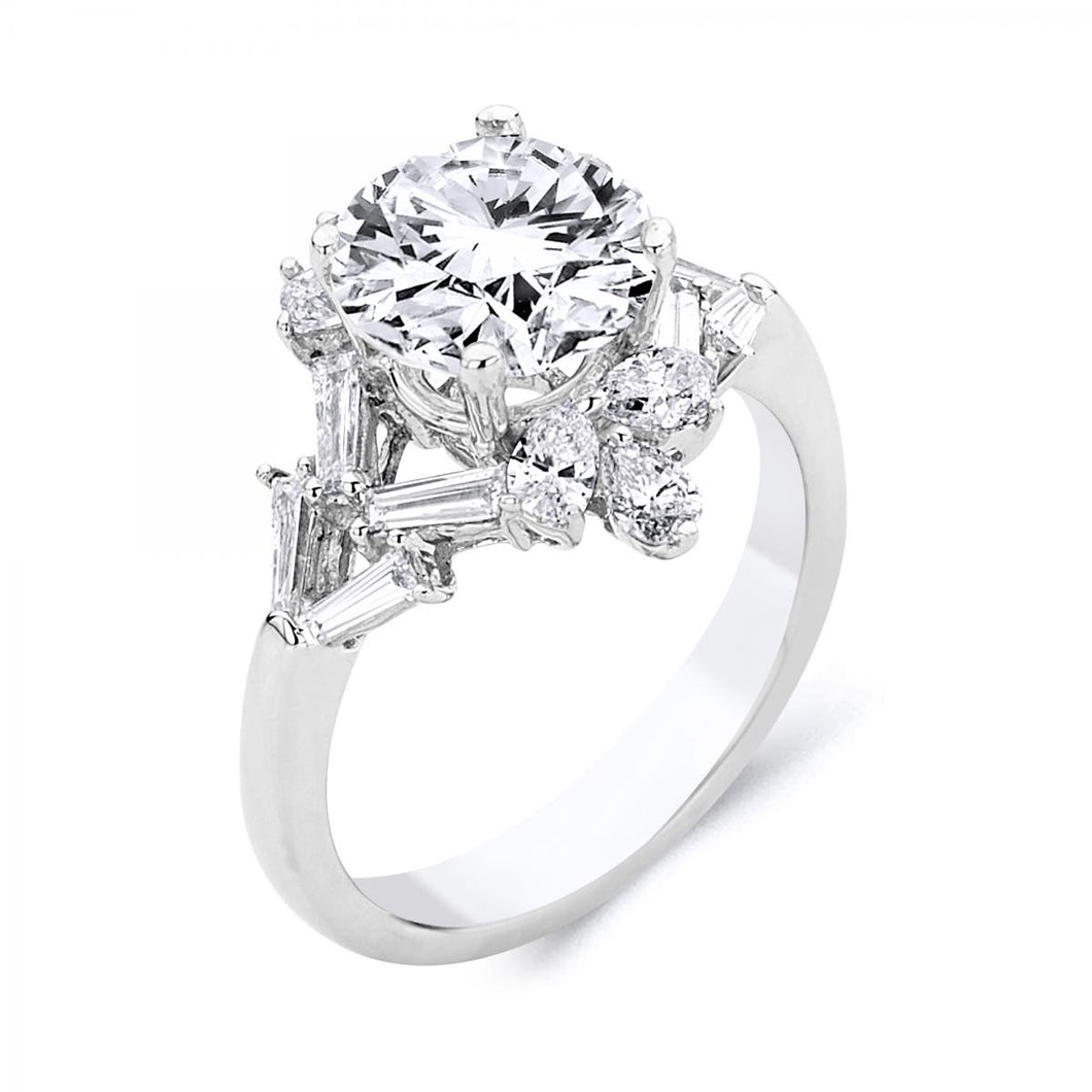 18k White Gold .97 Carat Diamond Engagement ring