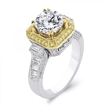 Load image into Gallery viewer, 18k White Gold Round Diamond Engagement ring
