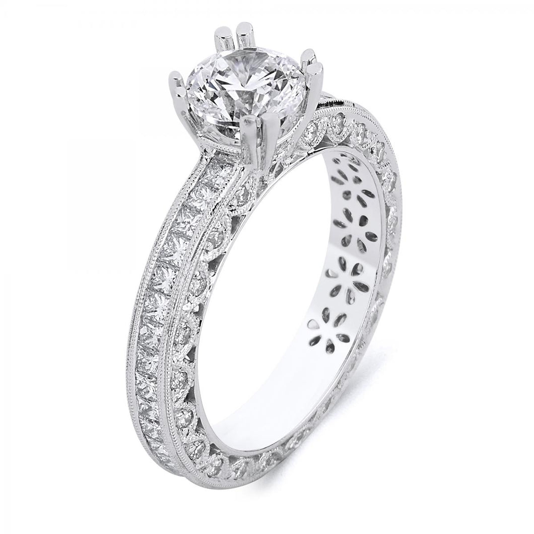 18k White Gold Princess Cut Diamond Engagement ring