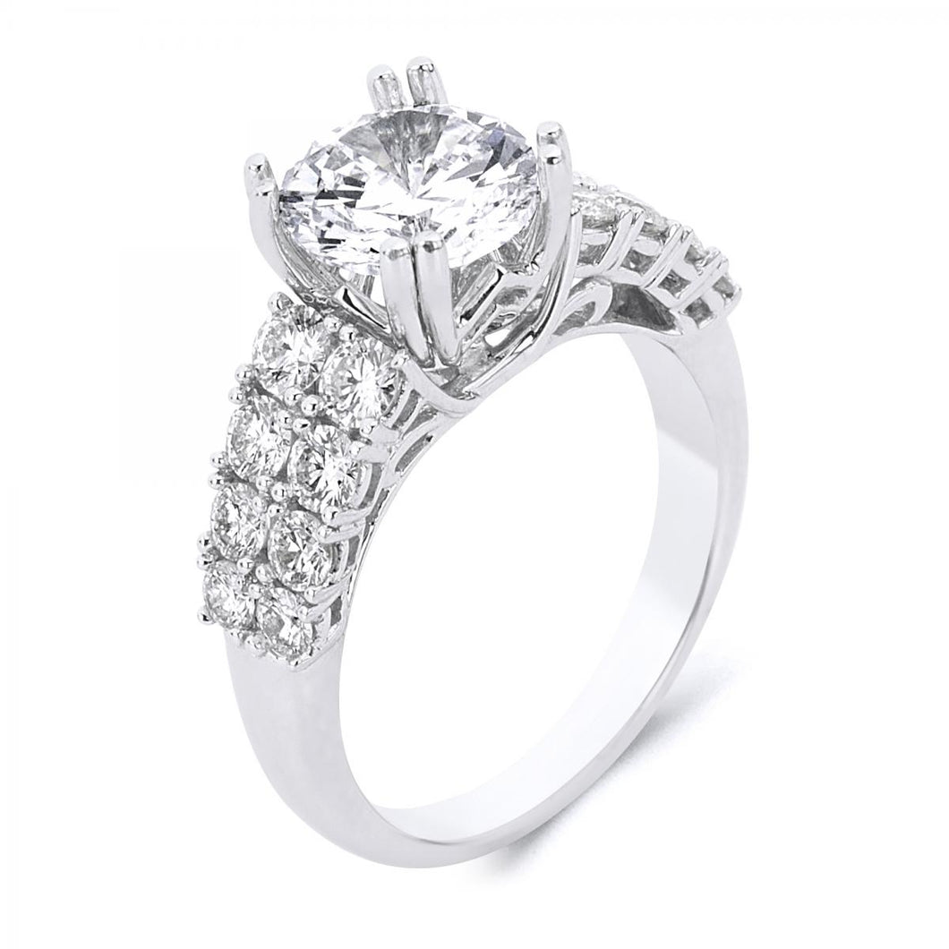 18k White Gold 1.05 Carat Diamond Engagement ring (Center stone is not included)
