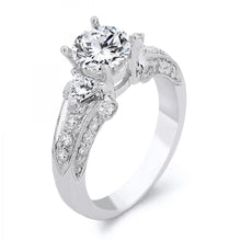 Load image into Gallery viewer, Platinum Brilliant Round Cut Diamond Engagement ring
