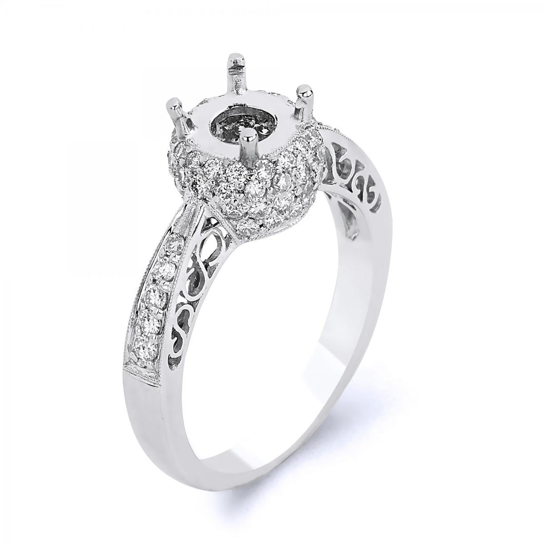 18k White Gold .72 Carat Diamond Engagement ring