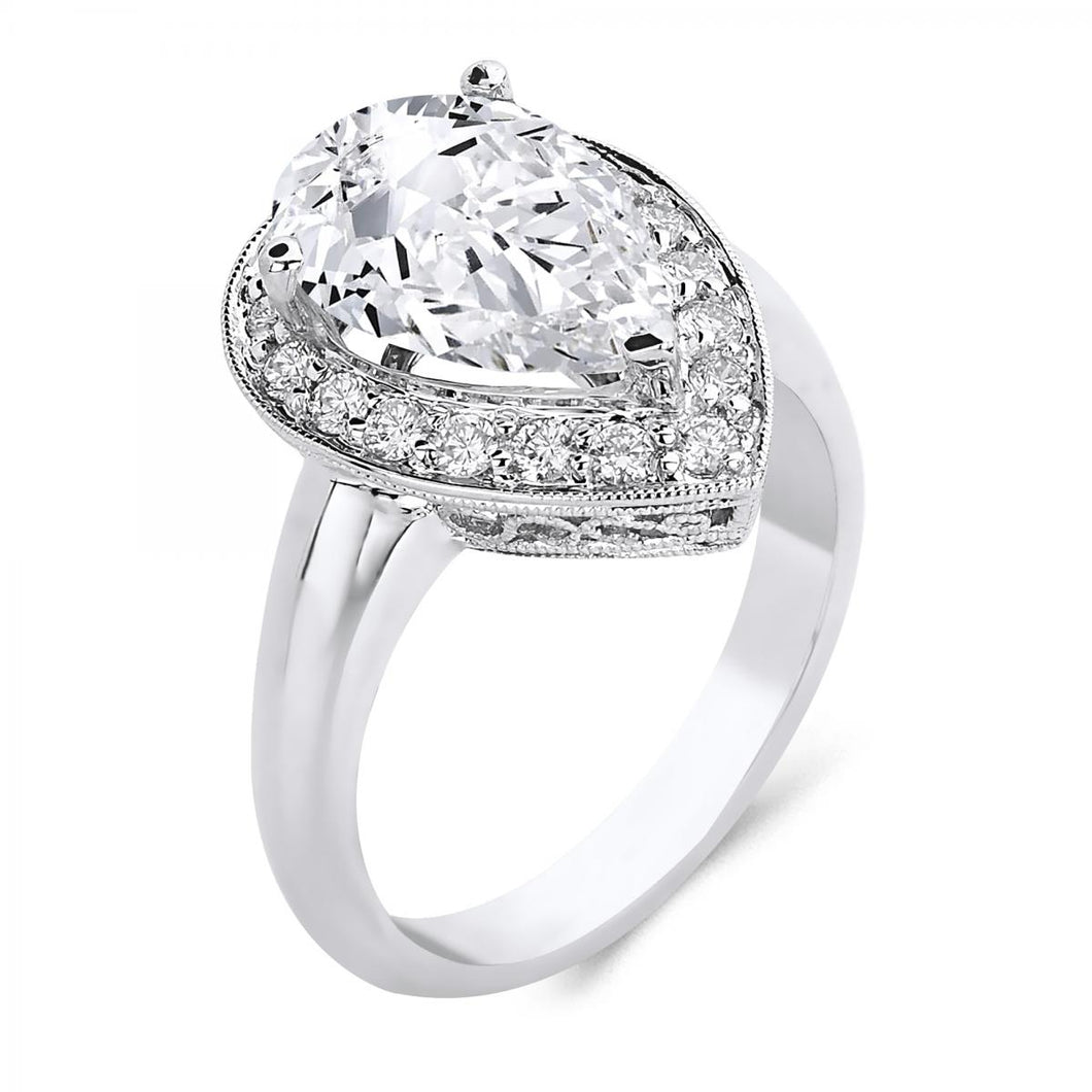18k White Gold .39 Carat Diamond Engagement ring (Center stone is not included)