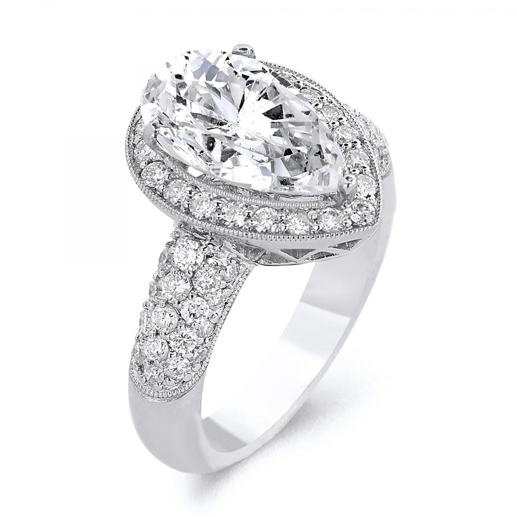 Platinum Minimalist Diamond Engagement ring