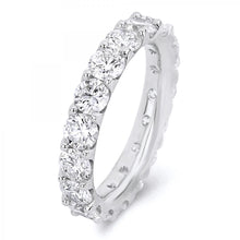 Load image into Gallery viewer, 18k White Gold 3.95 Carat Round Cut Diamond Eternity Band
