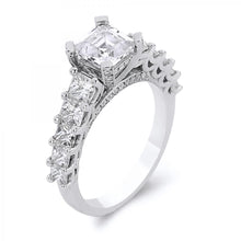 Load image into Gallery viewer, 18k White Gold Princess Cut Diamond Engagement Ring
