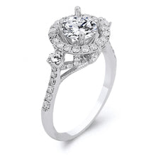 Load image into Gallery viewer, 18k White Gold Round Brilliant Cut Diamond Engagement Ring
