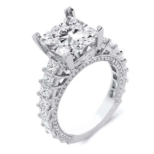 Load image into Gallery viewer, 18k White Gold .21 Carat Princess Cut Diamond Engagement Ring (Center stone is not included)
