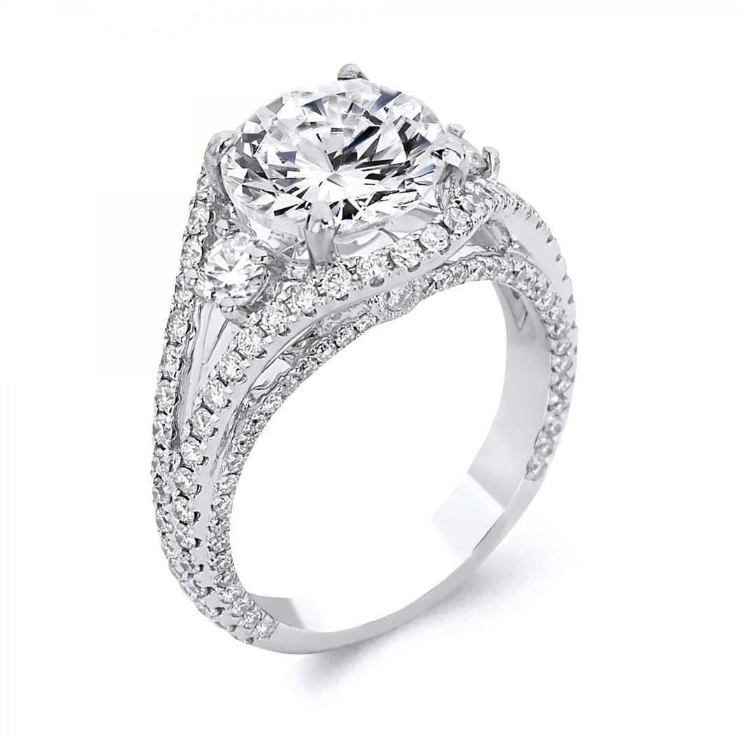18k White Gold Minimalist Engagement Ring