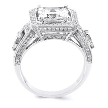 Load image into Gallery viewer, 18k White Gold Princess-Shaped Diamond Engagement Ring
